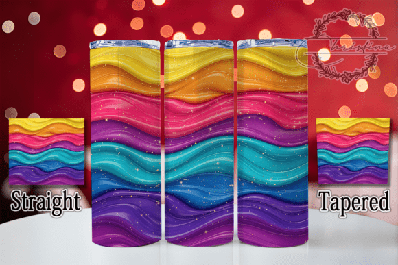 3D Abstract Rainbow Tumbler Design Guide
