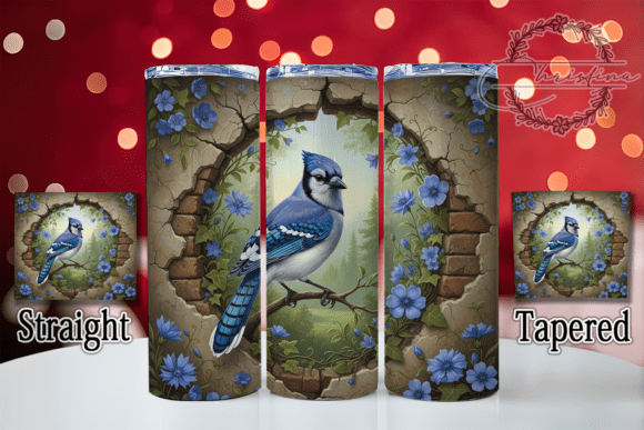 3D Blue Jay Winter Tumbler Design Guide