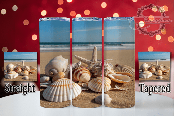 3D Coastal Seashell Beach Tumbler: A Digital Asset for Custom Drinkware