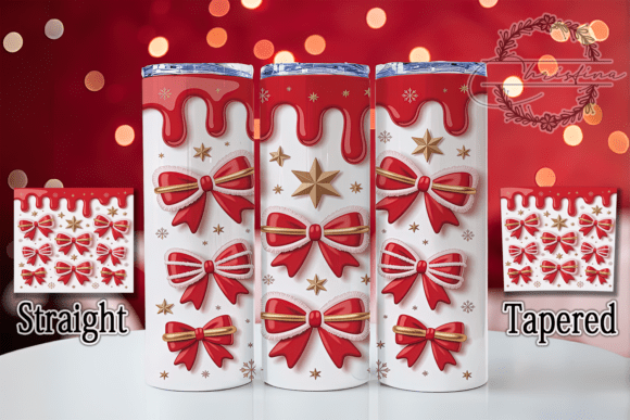 3D Coquette Santa Bows Christmas Tumbler: A Detailed Evaluation for Custom Drinkware Projects