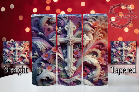 3D Floral Faith Cross Tumbler: Creative Design Guide