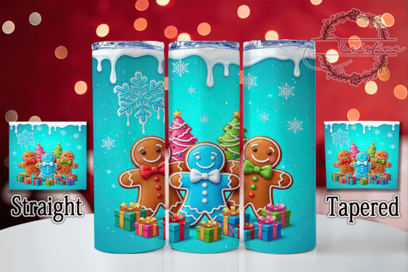 3D Inflated Gingerbread Christmas: A Creative Digital Asset for Custom Drinkware