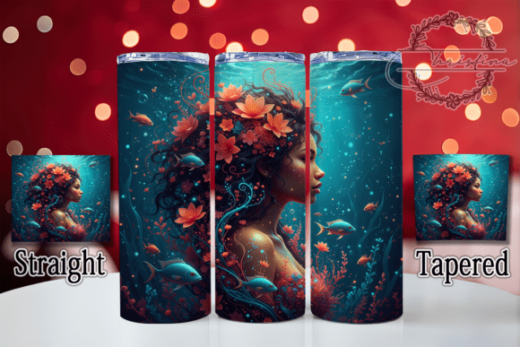 3D Magical Black Mermaid Tumbler: Elevate Your DIY Drinkware Projects
