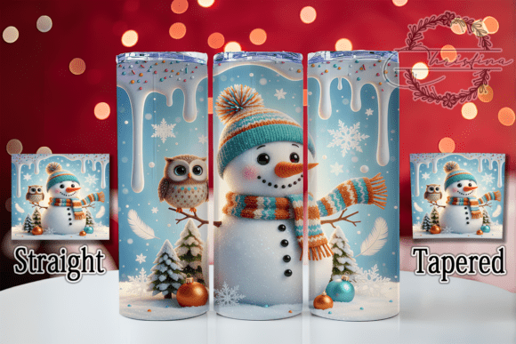 3D Puffy Inflated Snowman Tumbler: Elevating Winter Drinkware with Digital Precision