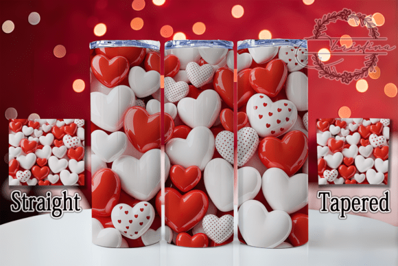 3D Romantic Valentine Tumbler Design Overview
