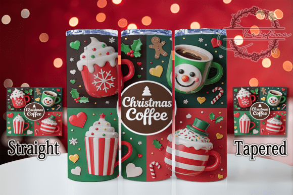 3D Santa Coffee Christmas Tumbler