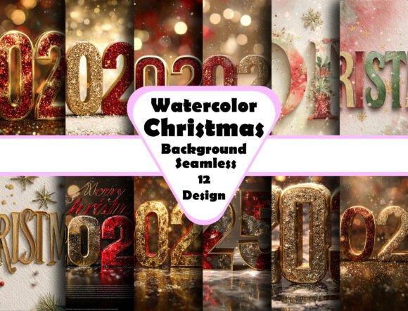Festive 3D Text Christmas Background