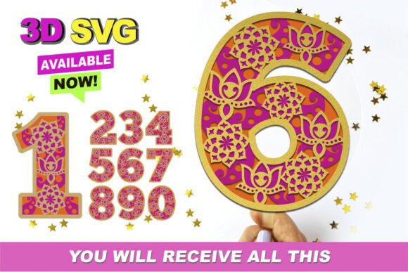 Hindi Numbers 3D SVG: Elevate Your Craft Projects
