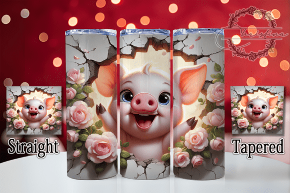 Transforming Drinkware Projects with the 3D Floral Baby Pig Tumbler Design